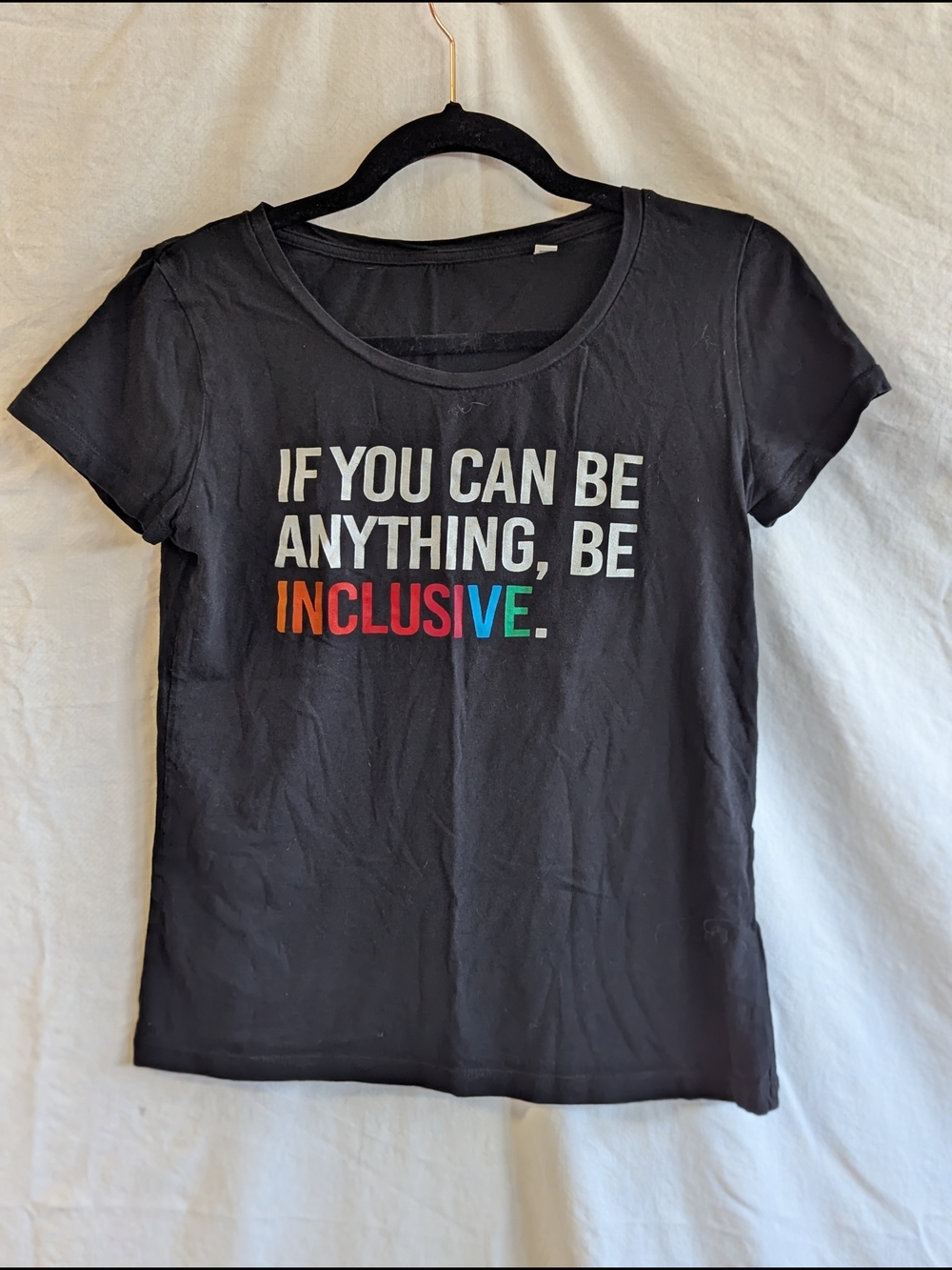 🌈Black Graphic Tee "If You Can Be Anything, Be Inclusive."